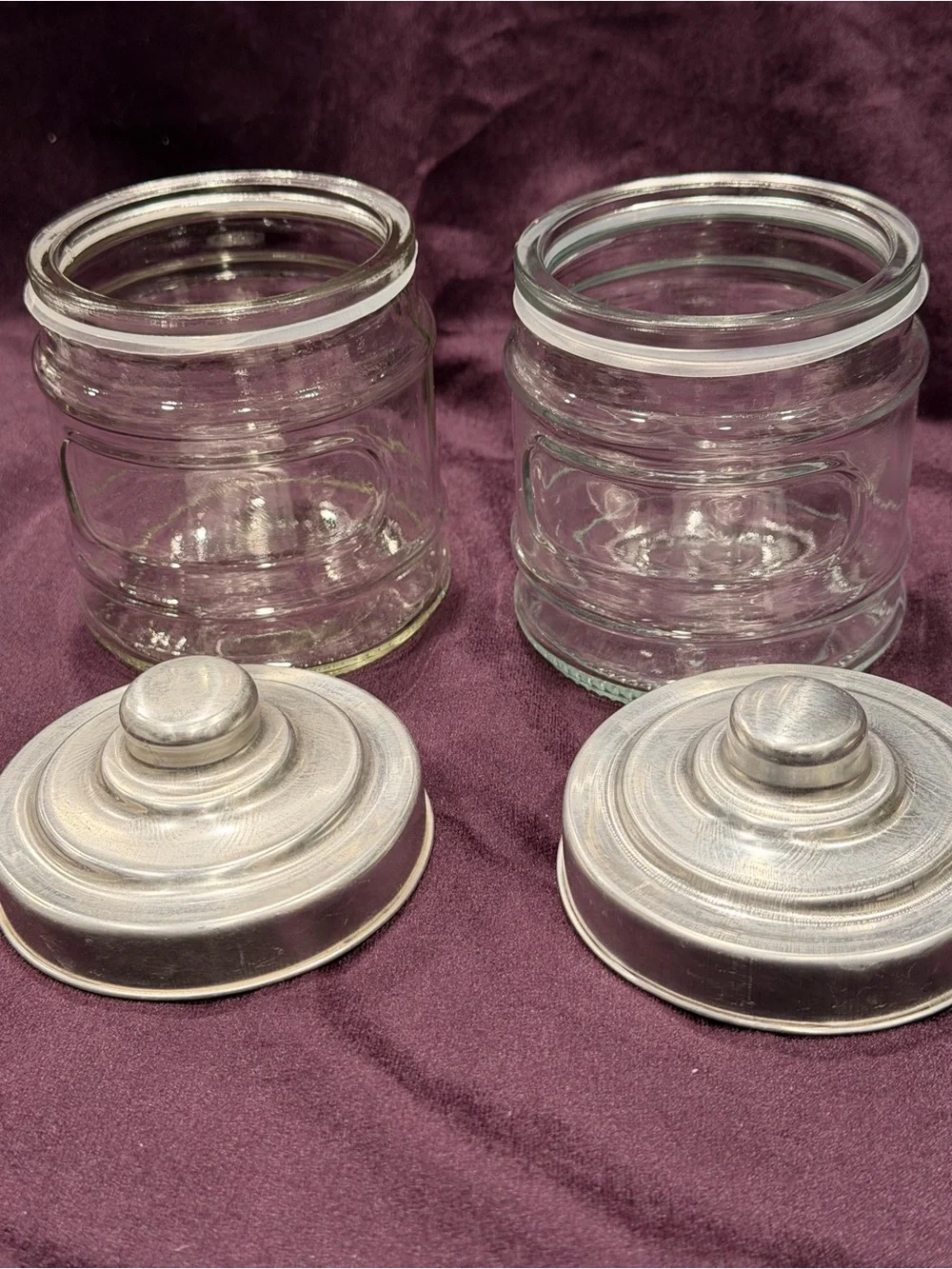 Source Unknown Clear Glass Pantry Jars with Silver Lids - Set of 3